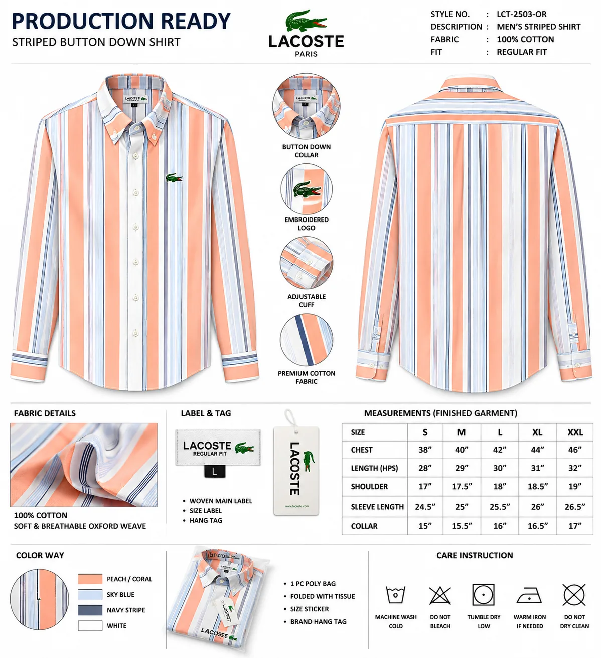 Coral Multi-Stripe photo 2