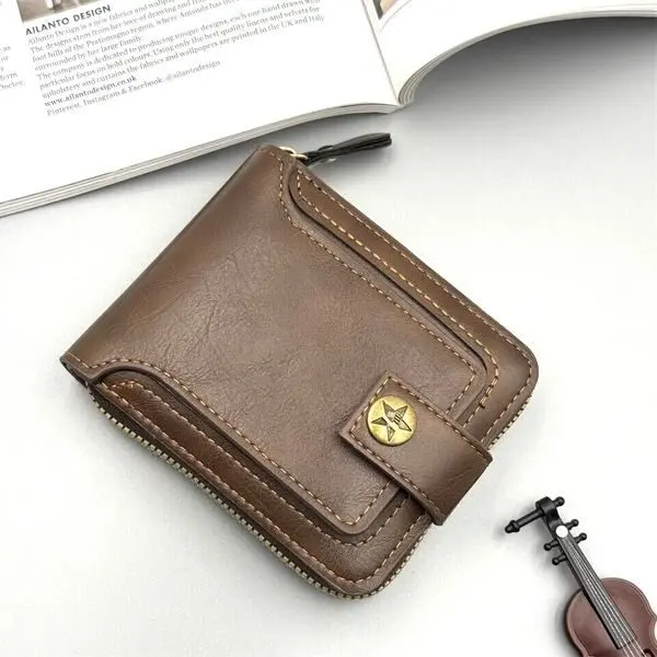 Brown Wallet Open